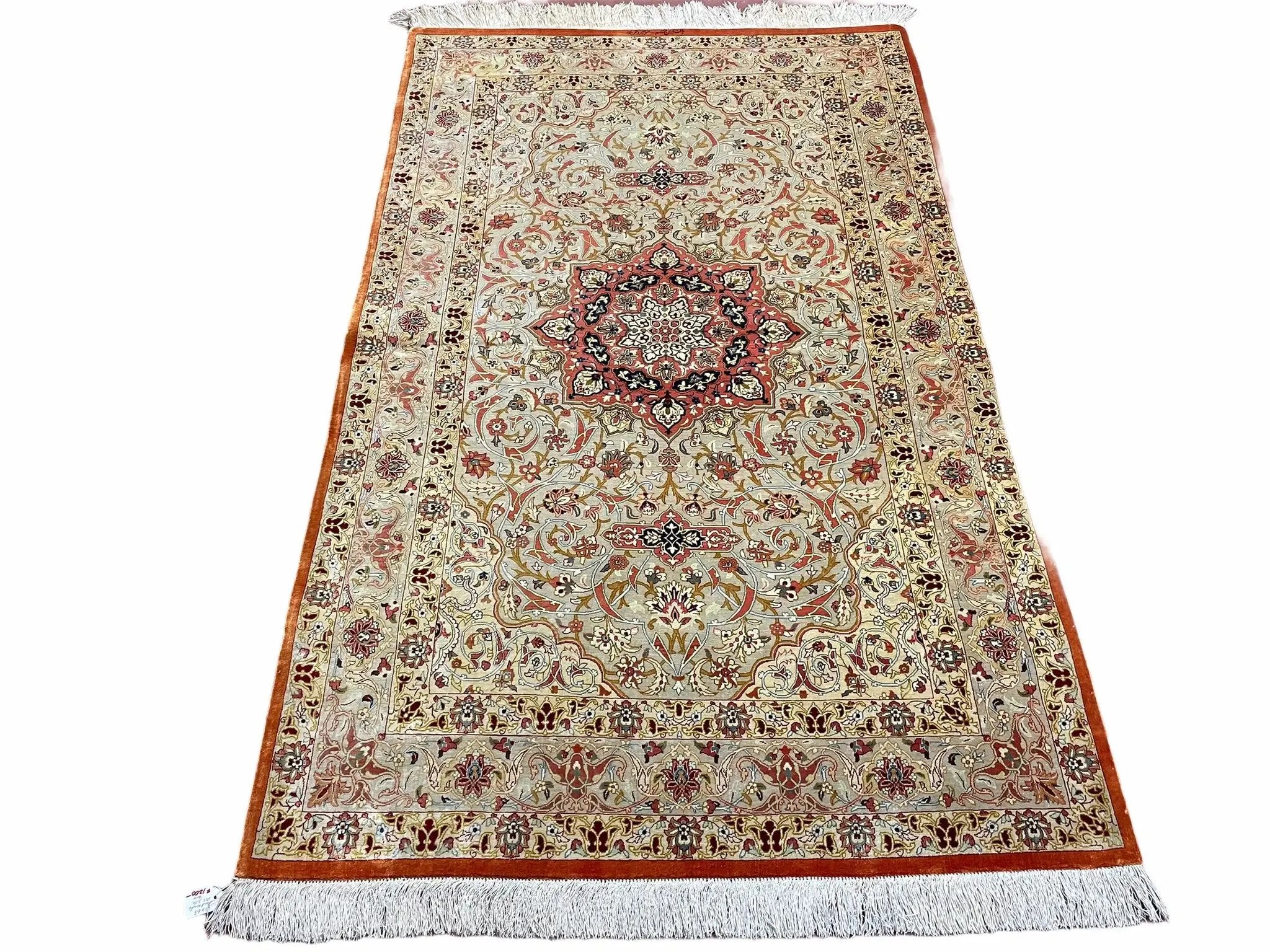 3' X 5' Vintage Fine Handmade Turkish Oriental Silk Rug 900 KPSI Wow by Jewel Rugs