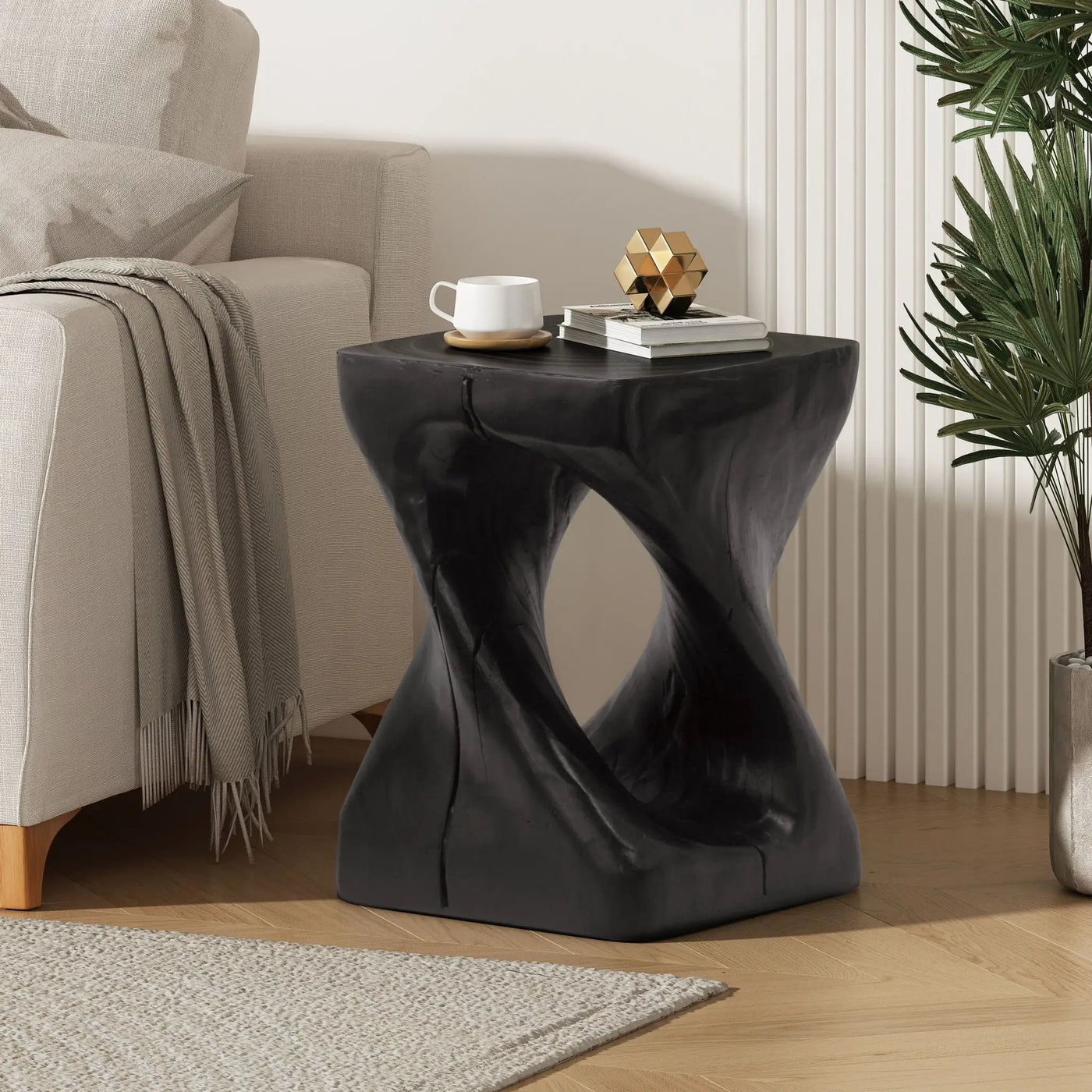 Twist Shape Side Table by HouseOfZazla