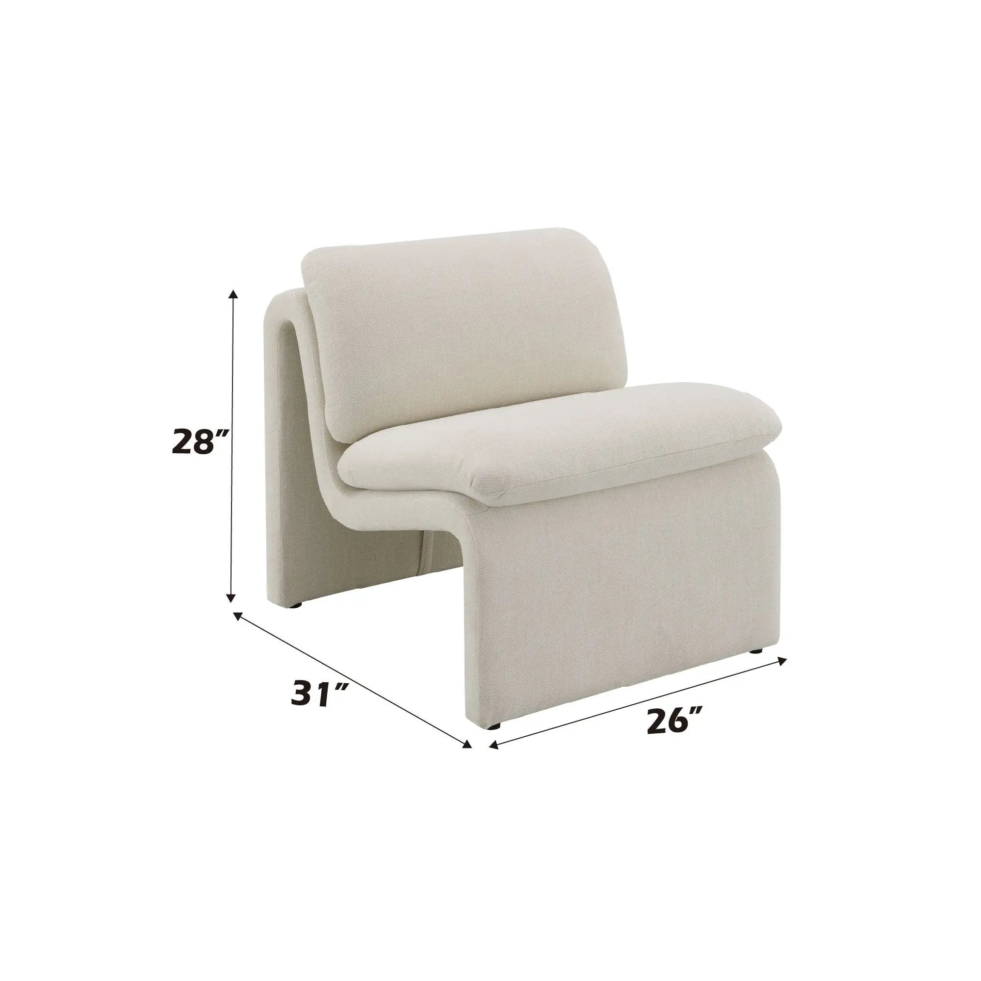 Jaeda - Innovative Elegance Accent Chair In Curved Shape by Unique Piece Furniture