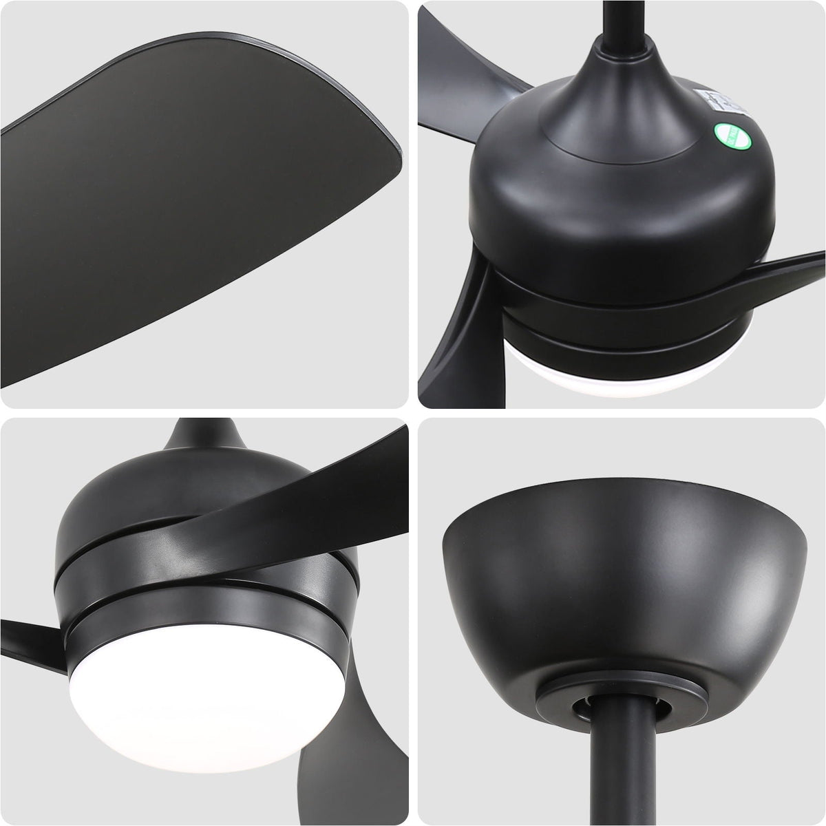 Ceiling Fan With 3 Blades, Remote Control, Reversible DC Motor, Noiseless Operation, 3 Downrods, photo 12 of 21