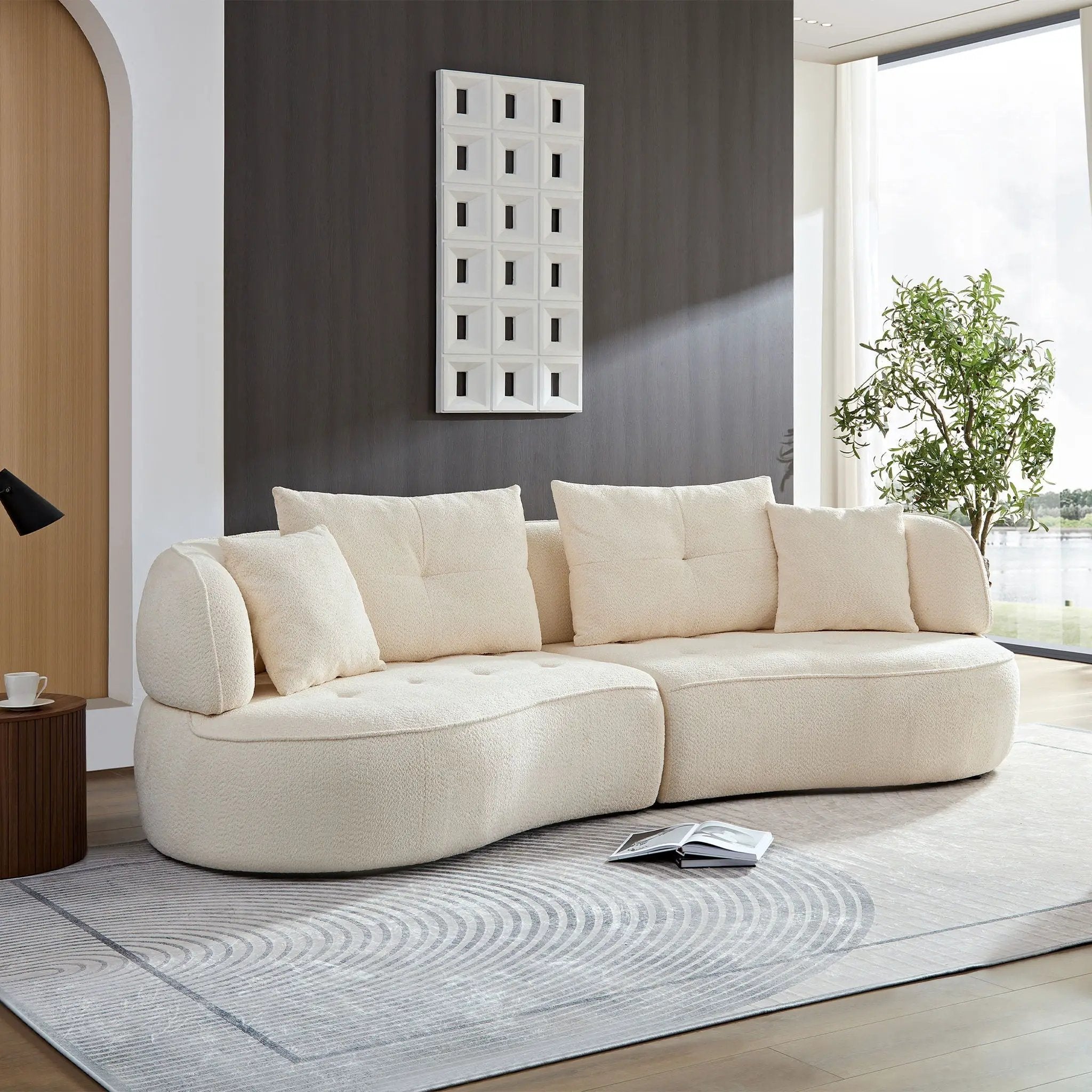 Modular Sofa, Durable Fabric, Solid Wood Frame, High Density Sponge Padding, Seating For 4 by HouseOfZazla