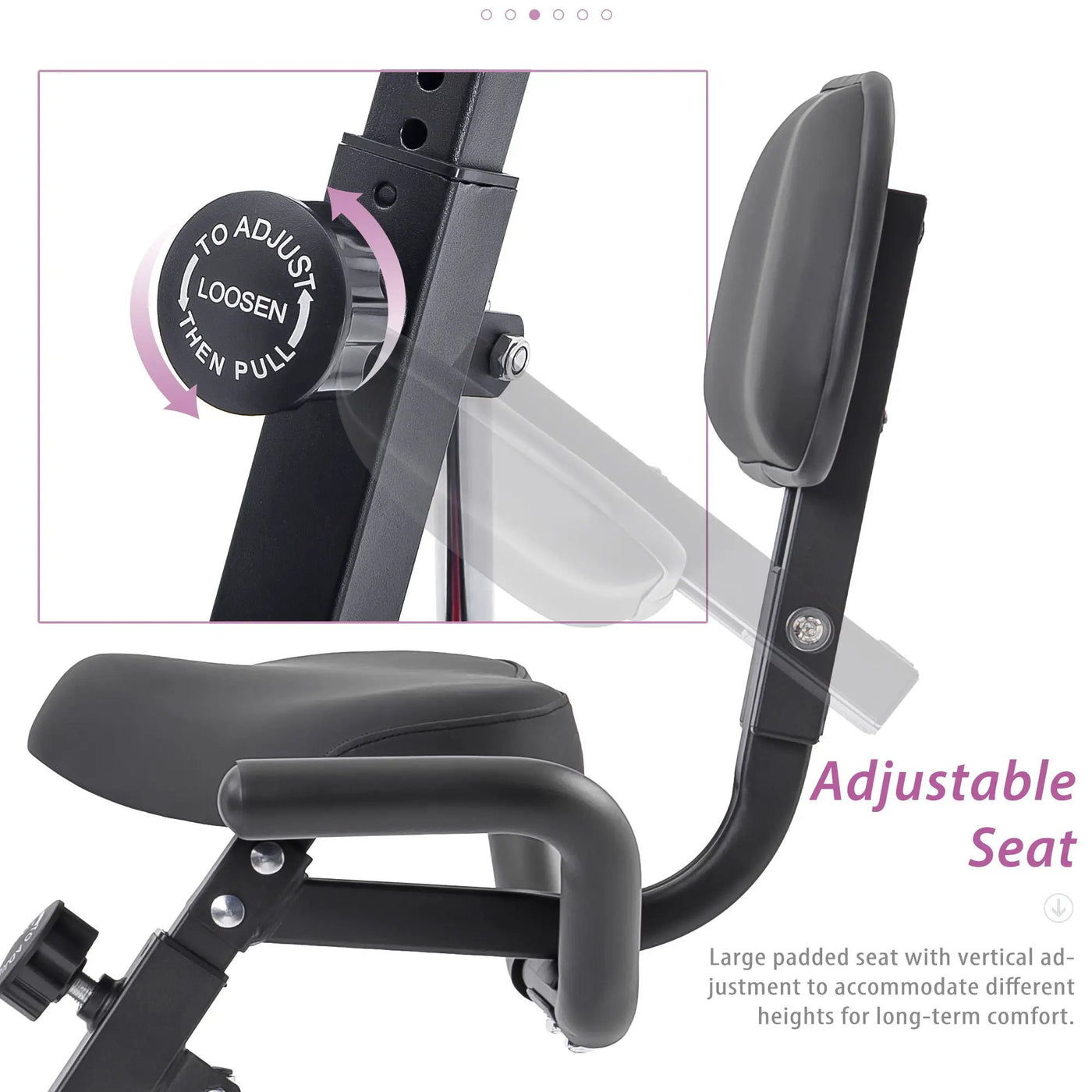 Exercise Bike Folding Stationary Bikes For Home With 16 Level Magnetic Resistance by HouseOfZazla