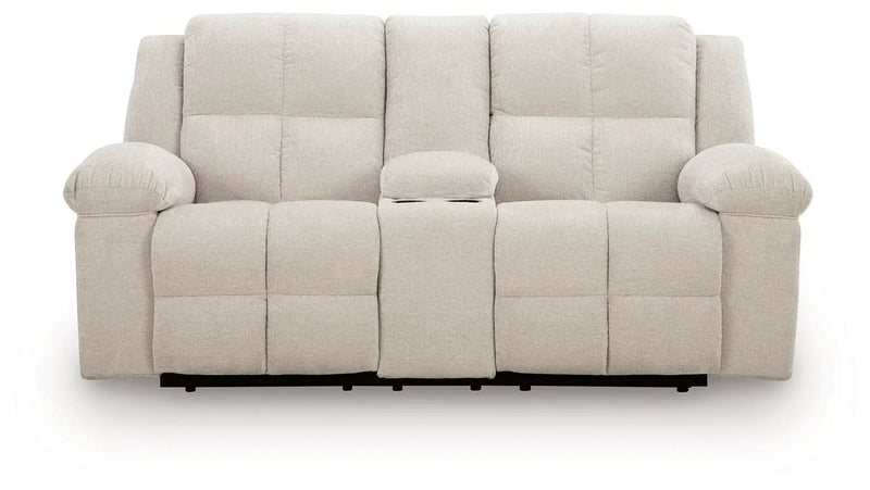 Orlen - Double Reclining Loveseat With Console - Winter by Unique Piece Furniture