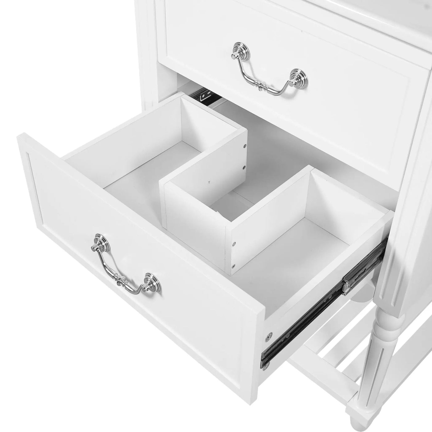 Wave Design Bathroom Vanity With Sink, 2 Drawers And Open Shelf by HouseOfZazla