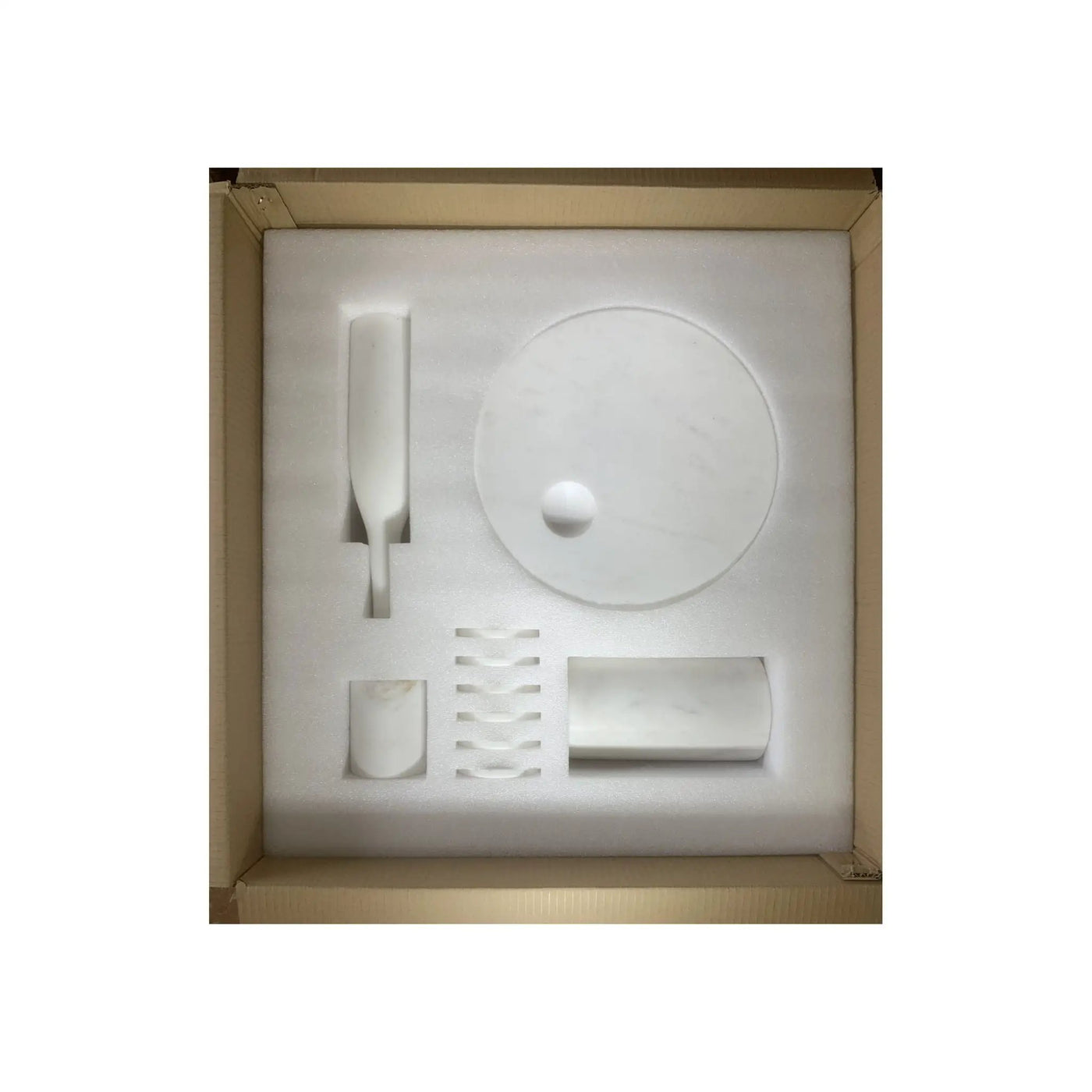 10 Pieces Luxury Natural Marble Dining Room Accessories Set by HouseOfZazla