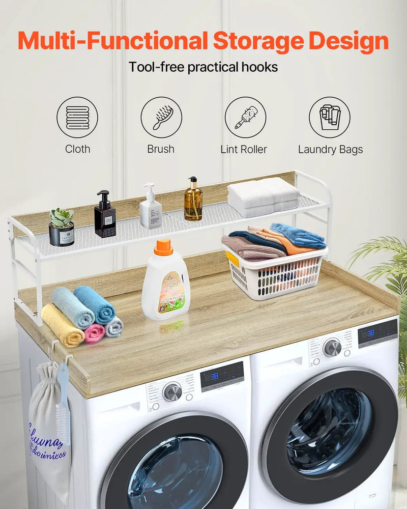 Washer Dryer Countertop with 2-Tier Shelf by HouseOfZazla