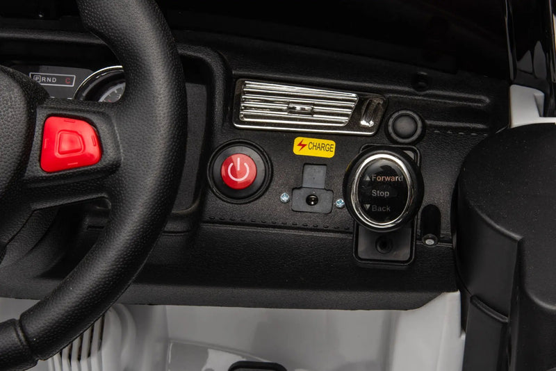 12V7A 30W*2 Four-Wheel Drive Seat One Button Start, Forward And Backward, High And Low Speed, Music, Front Light, Power Display, Two Doors Can Open, 2.4G R / C, Seat Belt Four Wheel Absorber by HouseOfZazla