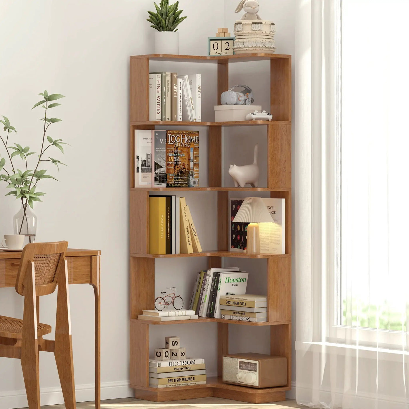 L-Shaped Corner Bookshelf by HouseOfZazla