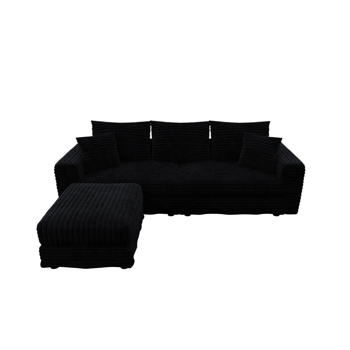 Convertible Deep Seat Sofa With Soft Pillows And Ottomans by HouseOfZazla