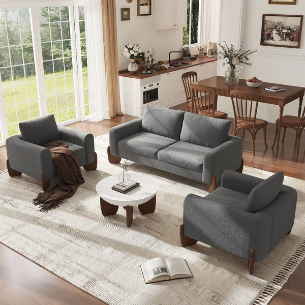 U_Style Modern 3-Piece Living Room Sofa Set, photo 2 of 10