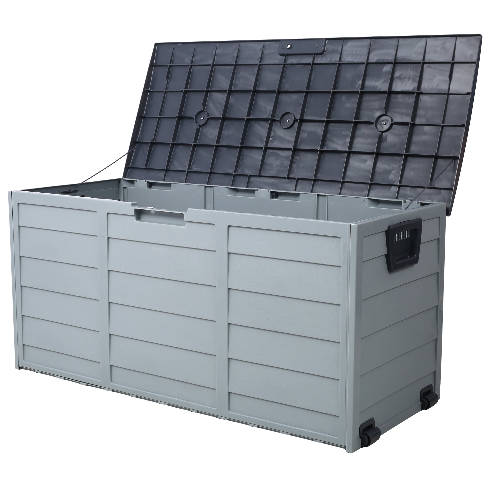 All Weather UV Pool Deck Box Storage Shed Bin with Wheels by HouseOfZazla