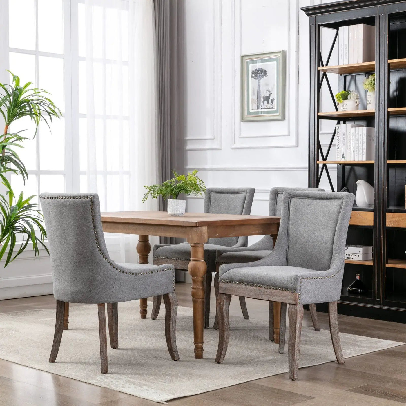 Ultra - Side Dining Chair, Nail Head (Set of 2) by HouseOfZazla