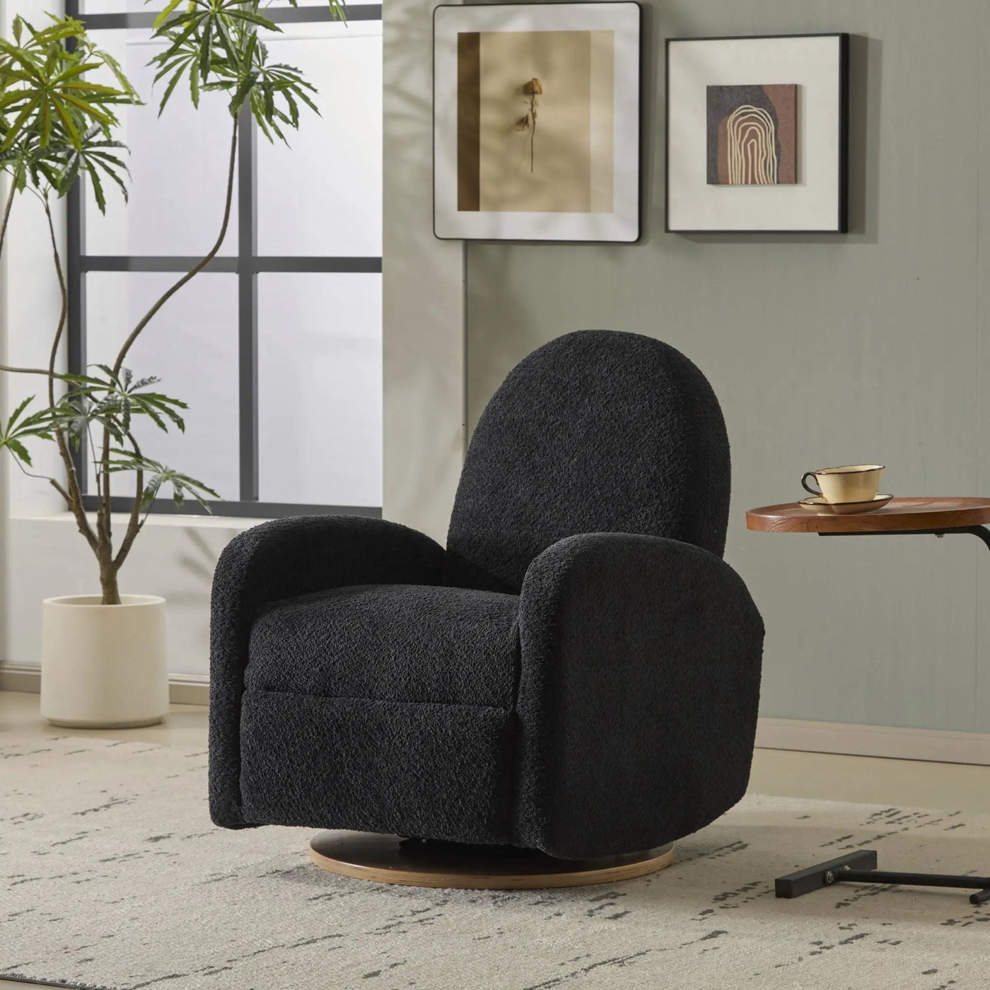 Contemporary 360 Swivel and Glider Recliner Chair by HouseOfZazla