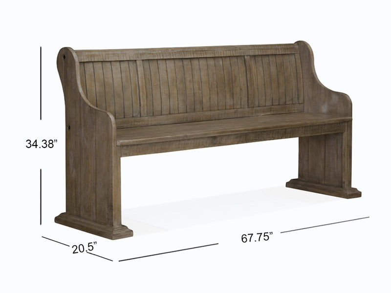 Tinley Park - Bench With Back - Dove Tail Gray, photo 2 of 5