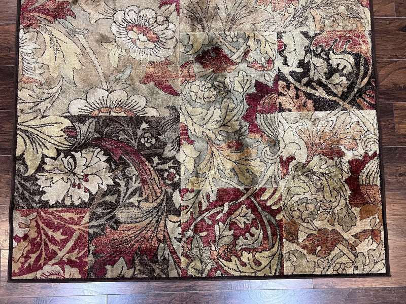 Modern Abstract Area Rug 5x7, Floral Design, Contemporary Carpet 5 x 7, Multicolor by Jewel Rugs