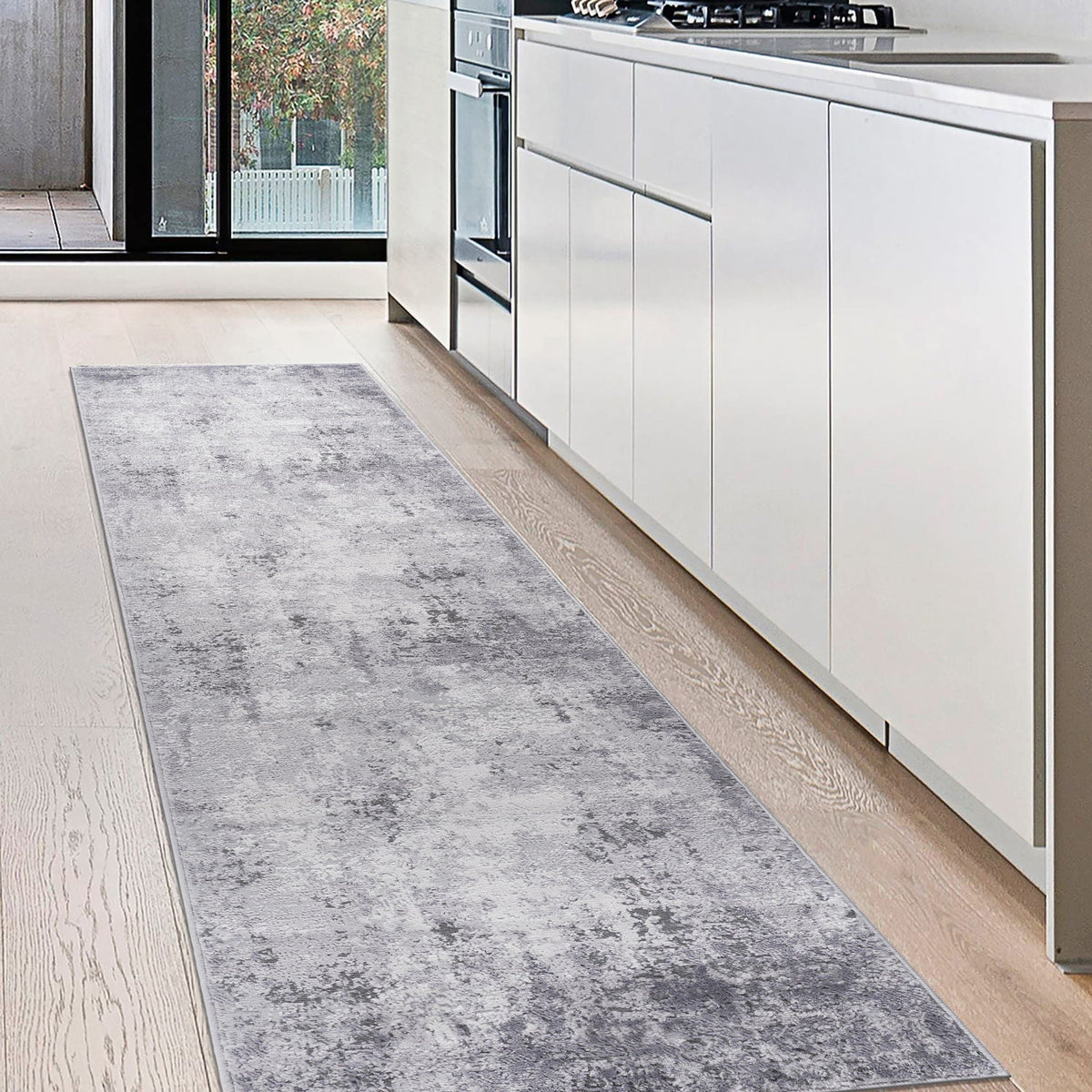 Abstract Runner Rug with Stain Resistance - Low Pile - Multiple Colors, photo 20 of 40