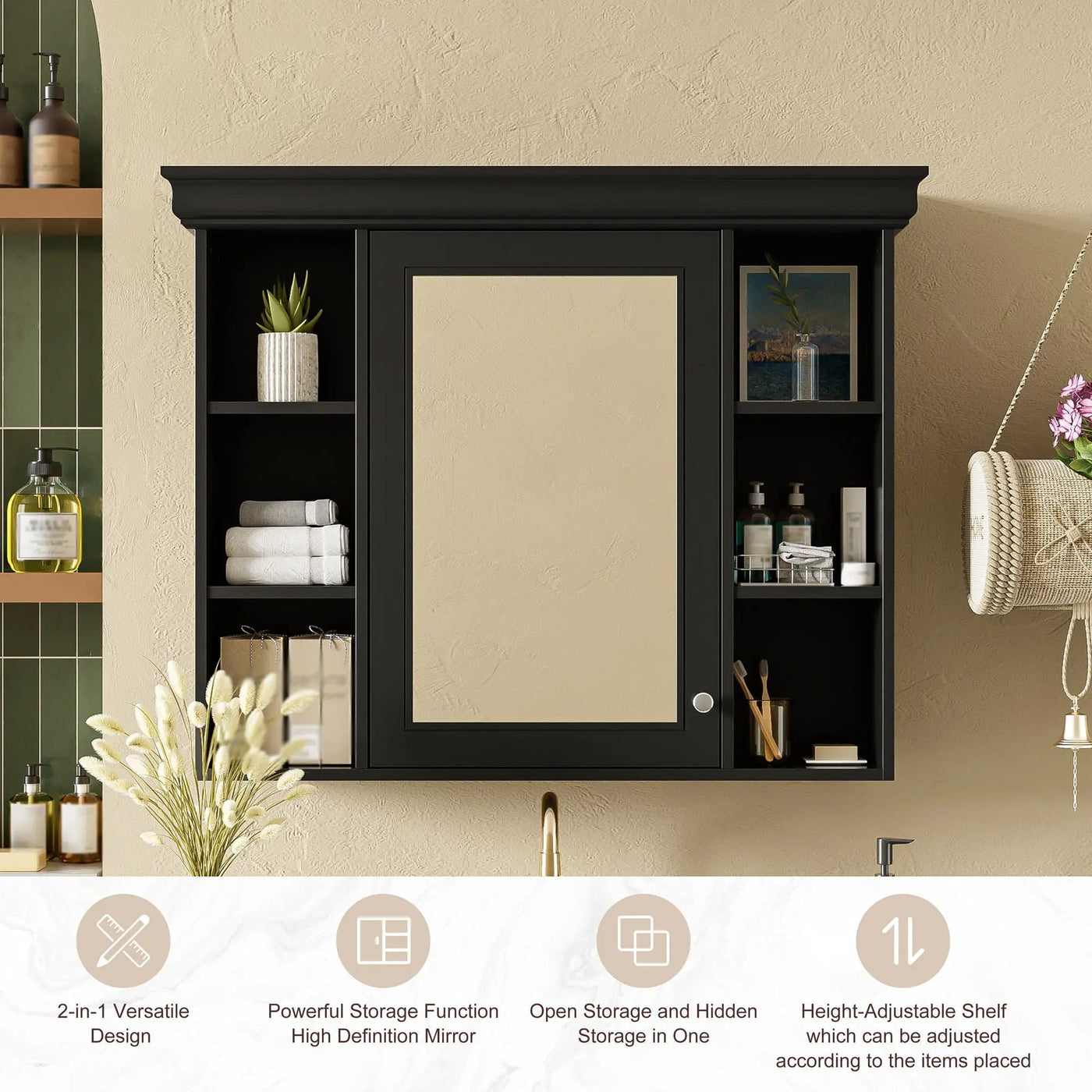 Wall Mounted Bathroom Storage Cabinet With Mirror Door by HouseOfZazla
