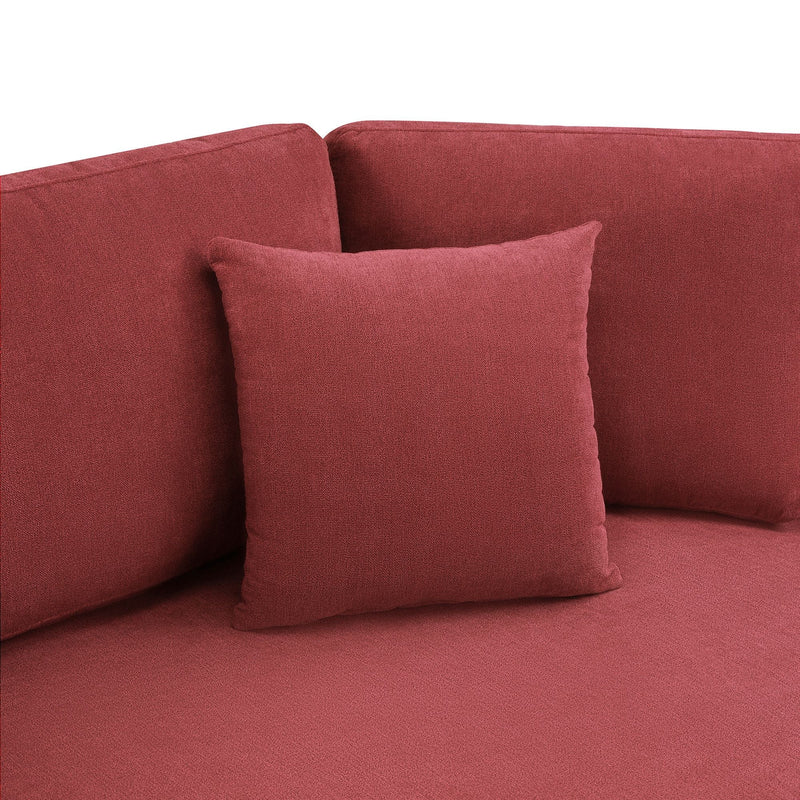 Modern 3 Seater Upholstered Sofa With Curved Design by HouseOfZazla
