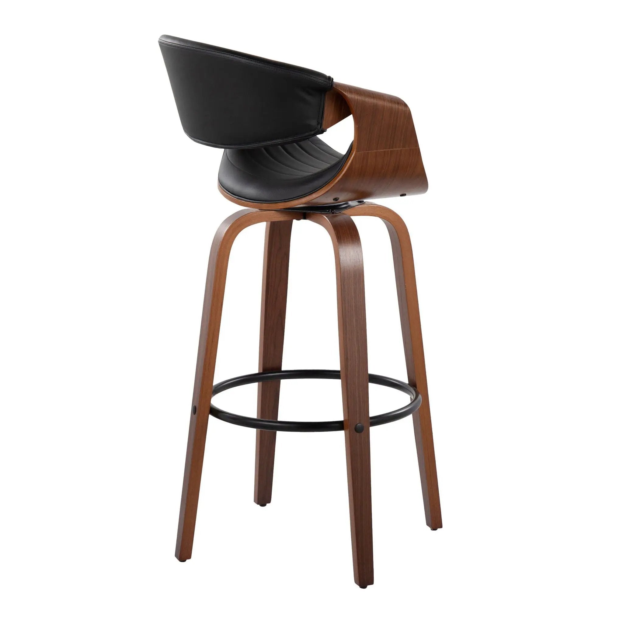 Symphony - Mid Century Modern Fixed Height Barstool With Swivel And Round Footrest (Set of 2) by Unique Piece Furniture