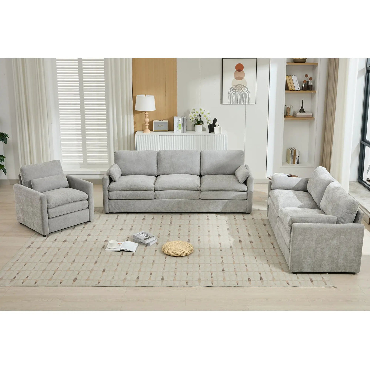 Cozy Upholstered Sofa Set For Living Room by Unique Piece Furniture