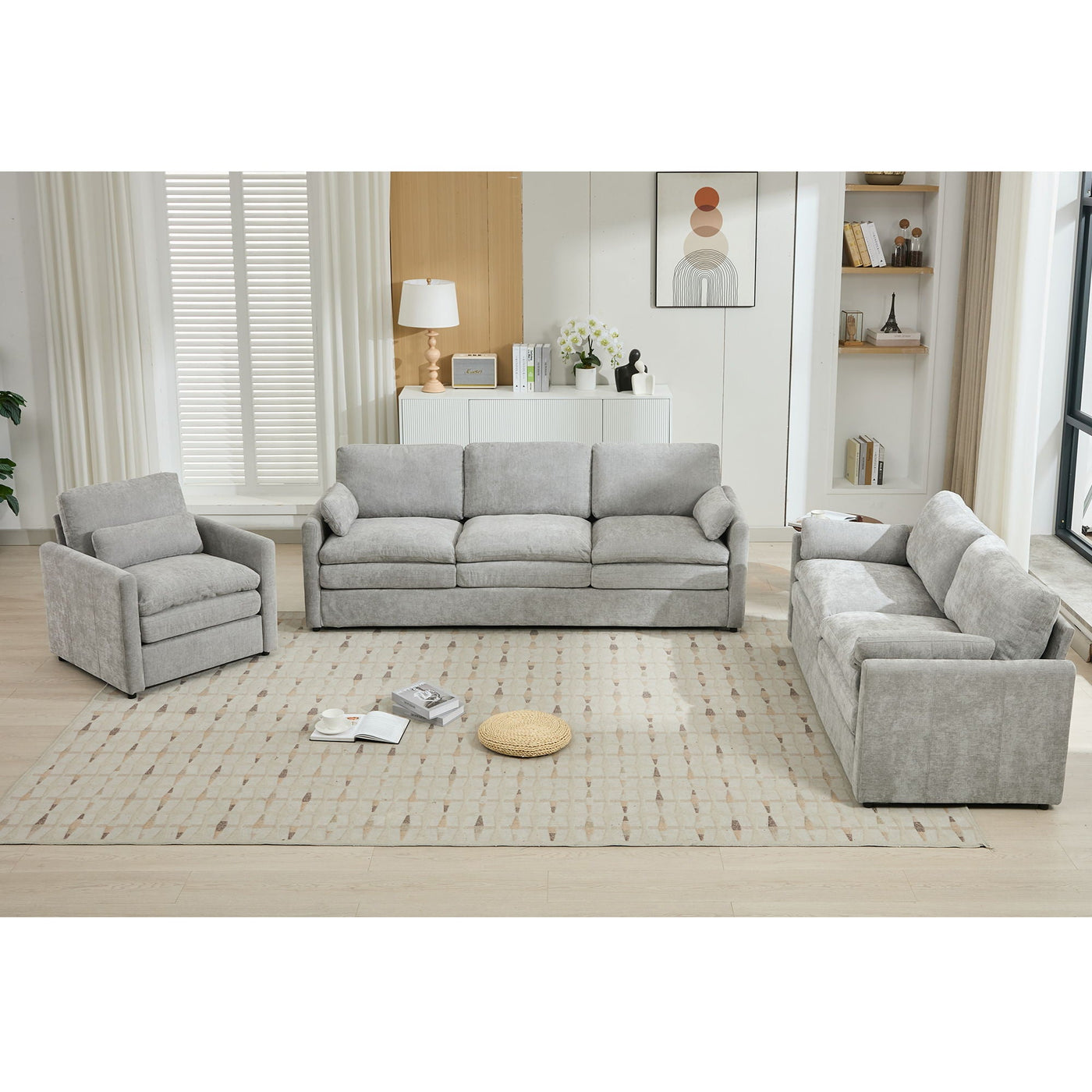 Cozy Sofa Set Oversized Comfy Cloud Sofa With Double Cushion by Unique Piece Furniture