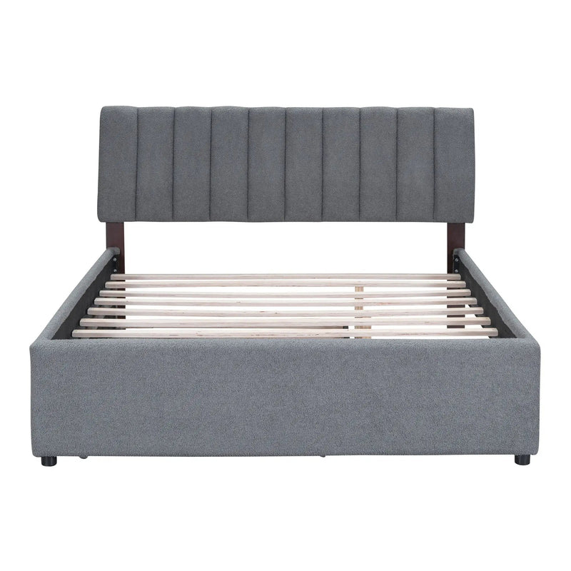 Upholstered Platform Bed With Trundle by HouseOfZazla