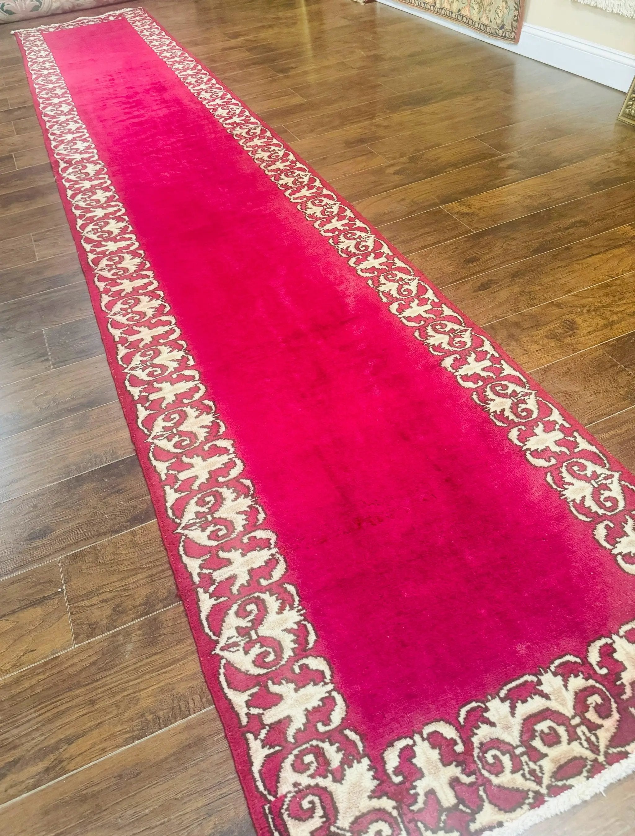 Red Persian Kerman Runner Rug 3x16 by Jewel Rugs