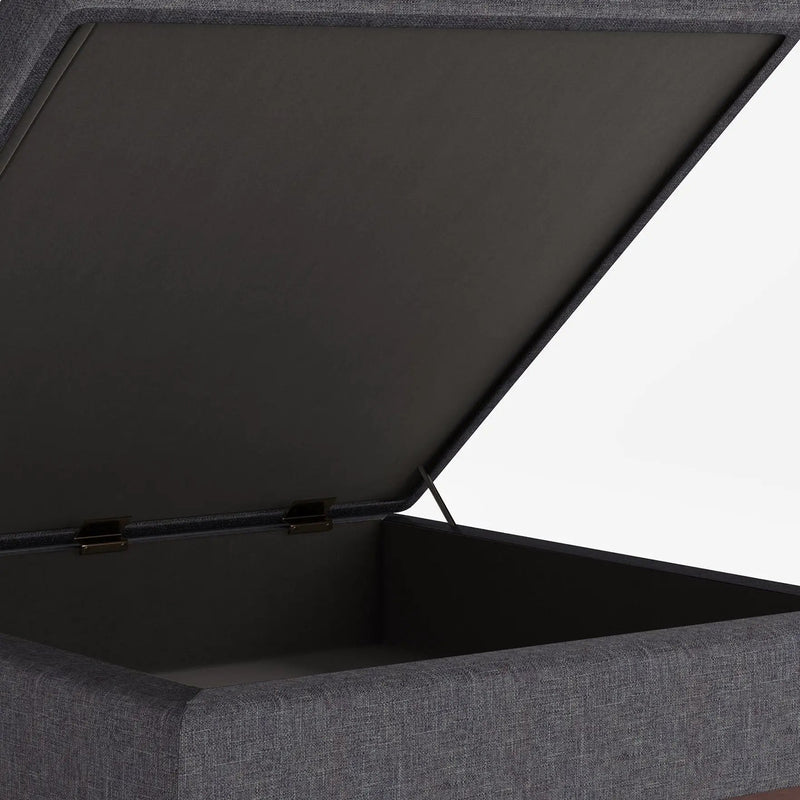 Owen - Square Coffee Table Storage Ottoman - Slate Gray by Unique Piece Furniture