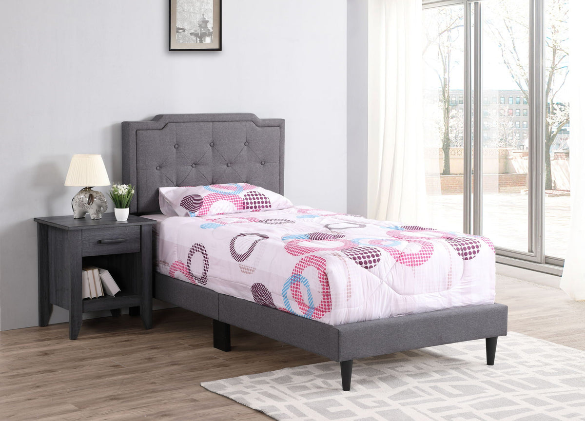 Button Tufted Upholstered Bed with Charming Design - Multiple Colors, photo 3 of 40