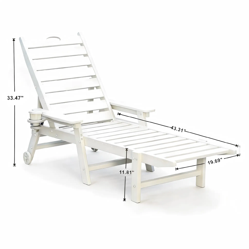 HDPE Chaise Lounge Chair Outdoor by HouseOfZazla