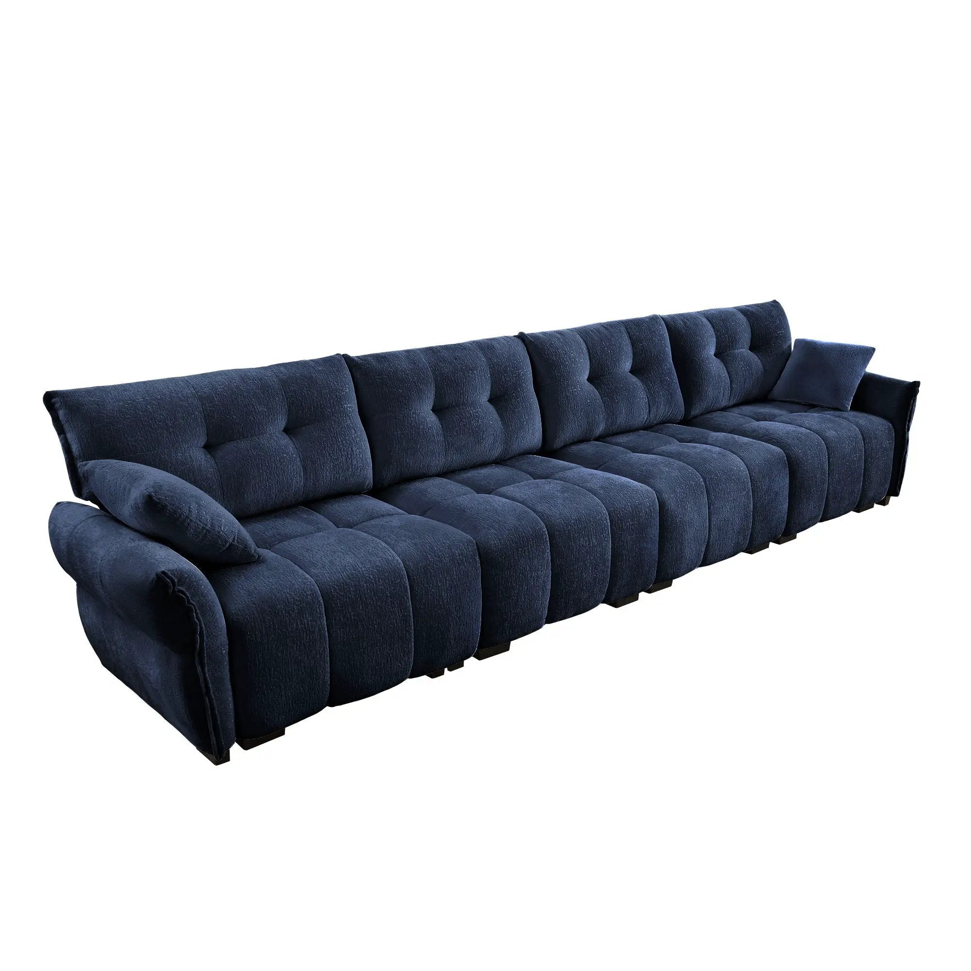 Modern Sofa & Pillows, Textured Cover, High Rebound Cushions by HouseOfZazla