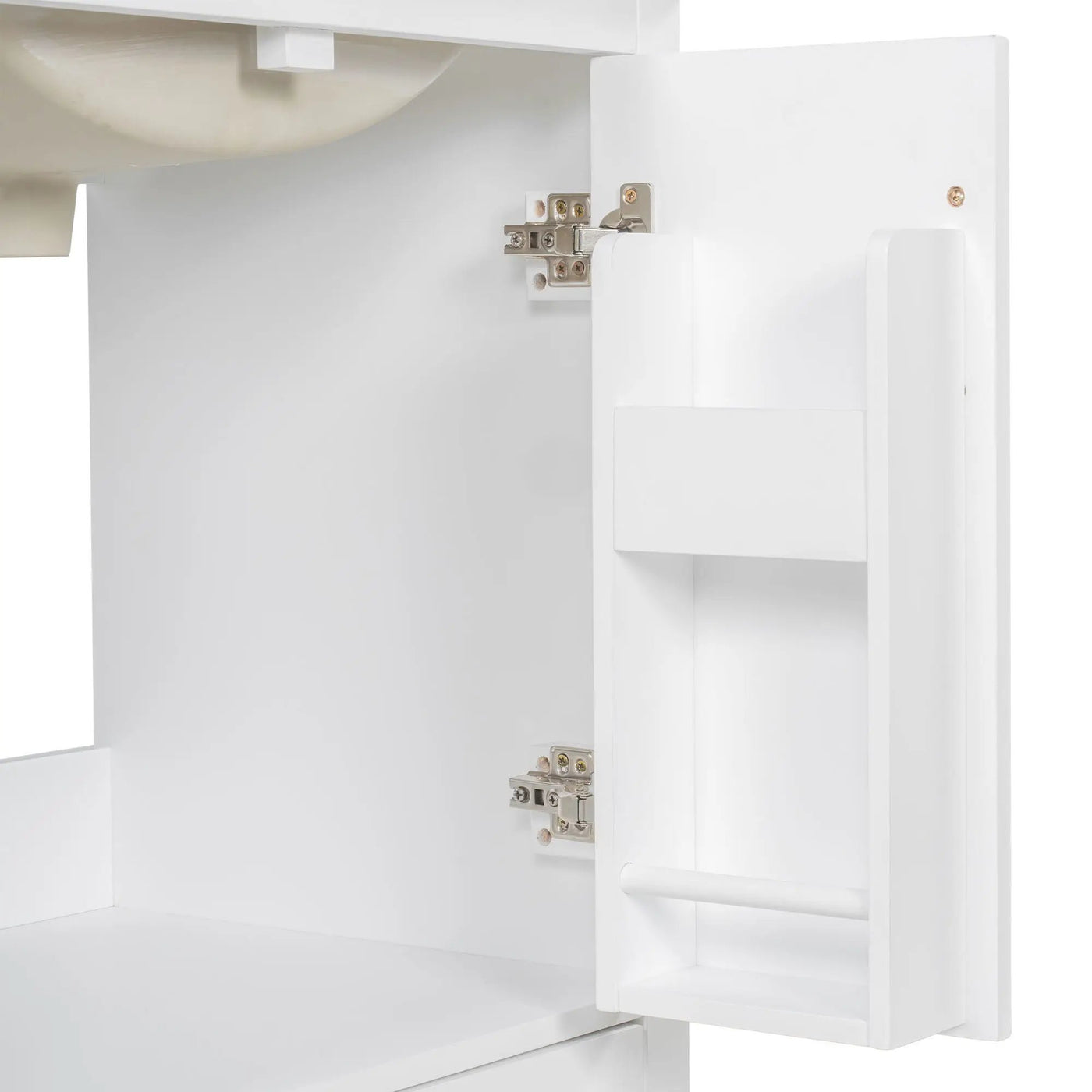 Bathroom Vanity With Sink, 1 Divided Drawer And 2 Soft Close Doors With Double Shelf by HouseOfZazla