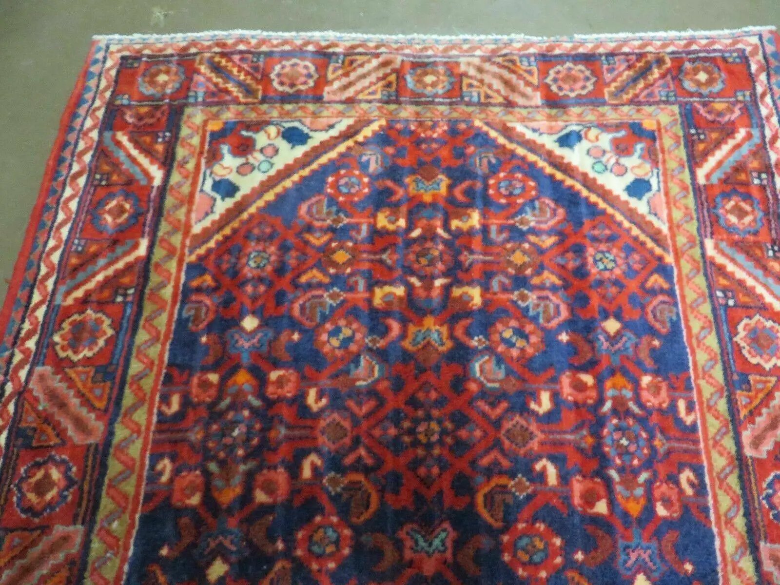 3' 6" X 10' 4" Antique Handmade India Floral Oriental Wool Runner Rug # 128 by Jewel Rugs