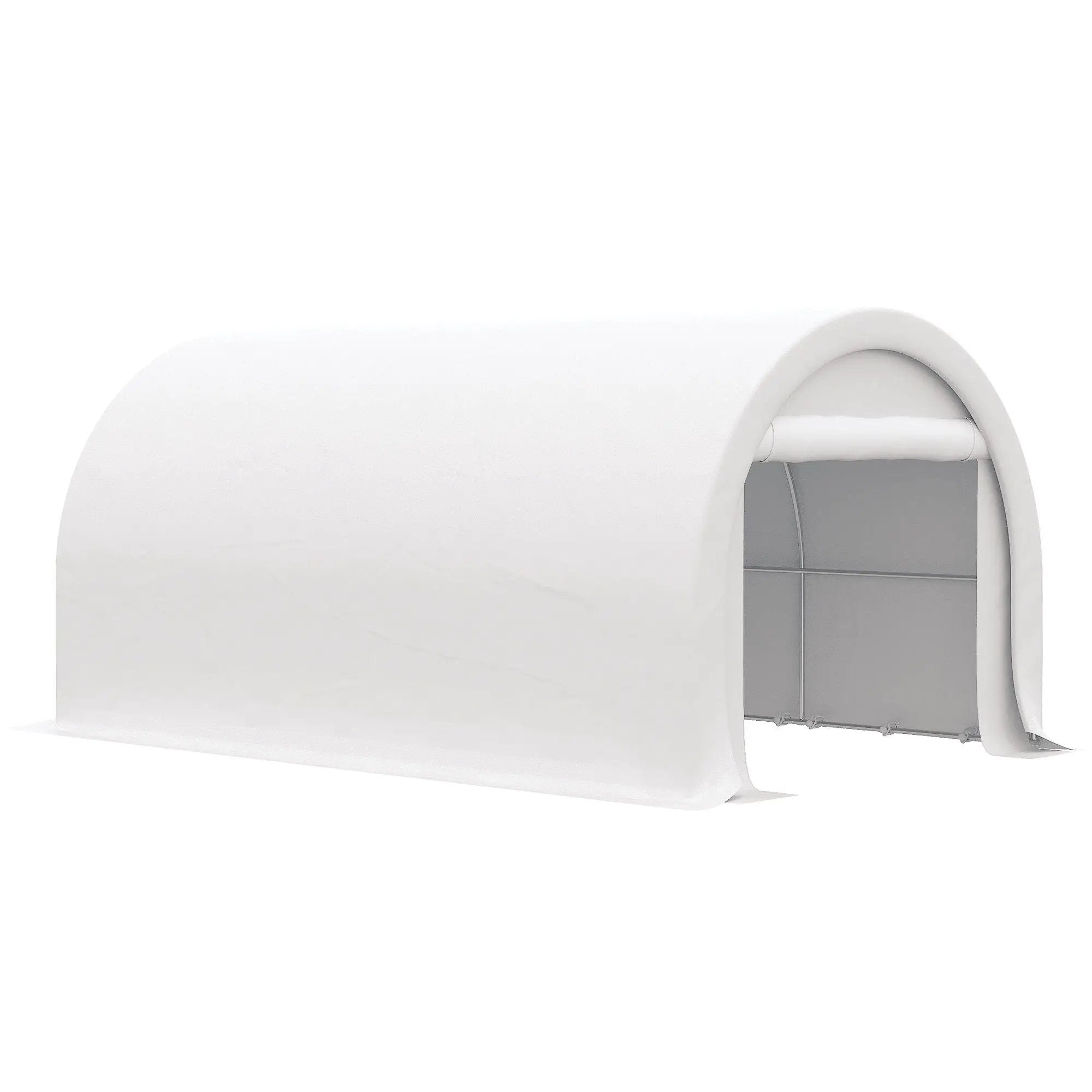 Outsunny - 10' x 16' Carport, Heavy Duty Portable Garage Storage Tent With Large Zippered Door, Anti-Uv Pe Canopy Cover For Car, Truck, Boat, Motorcycle, Bike, Garden Tools, Outdoor Work by Unique Piece Furniture