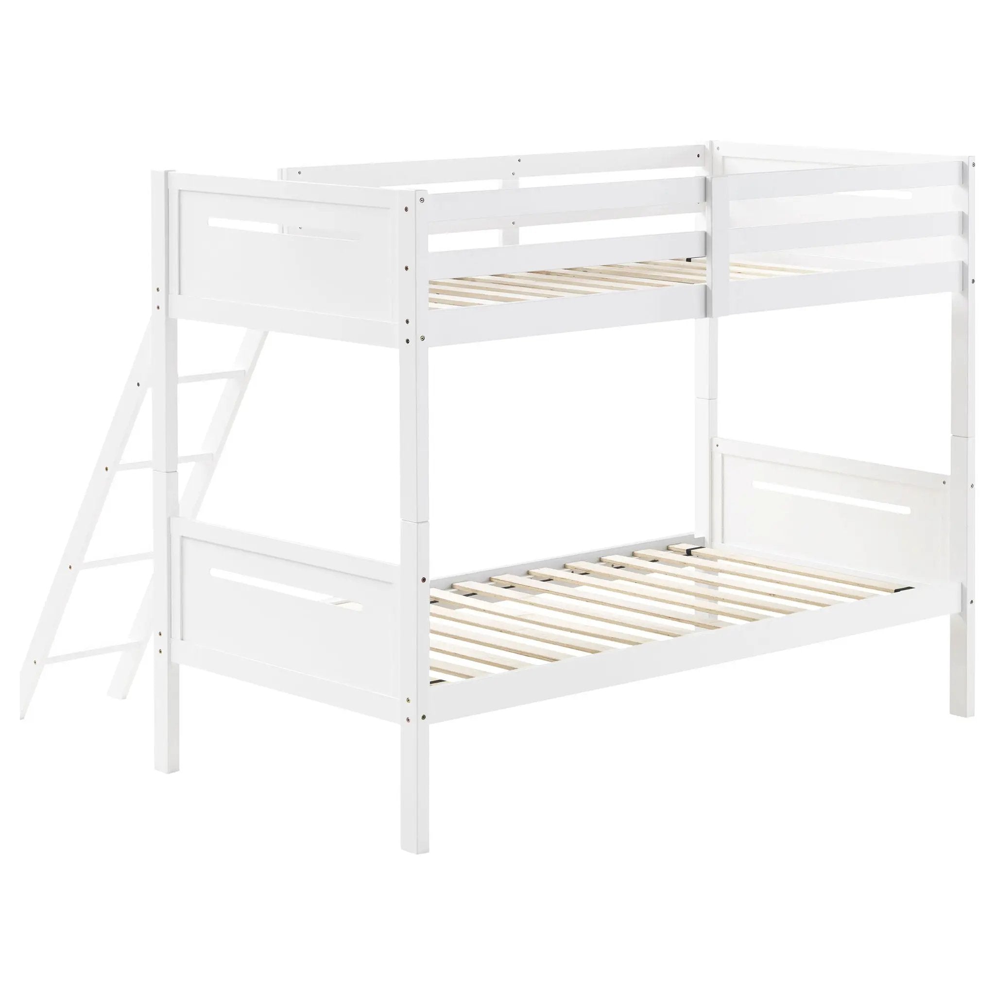 Littleton Wood Twin Over Twin Bunk Bed White by Unique Piece Furniture