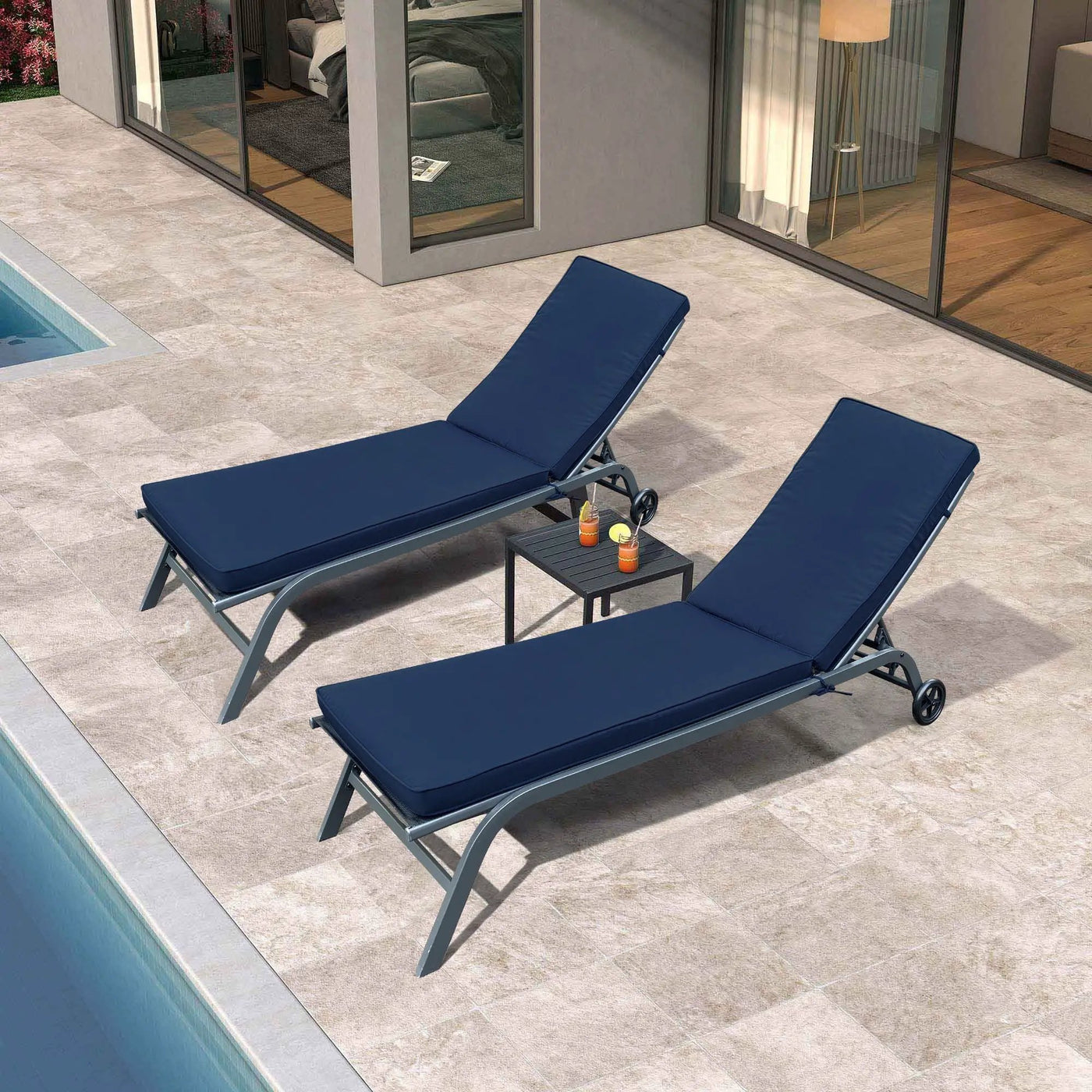 Outdoor Lounge Chair Cushion Replacement Patio Funiture Seat Cushion Chaise by HouseOfZazla