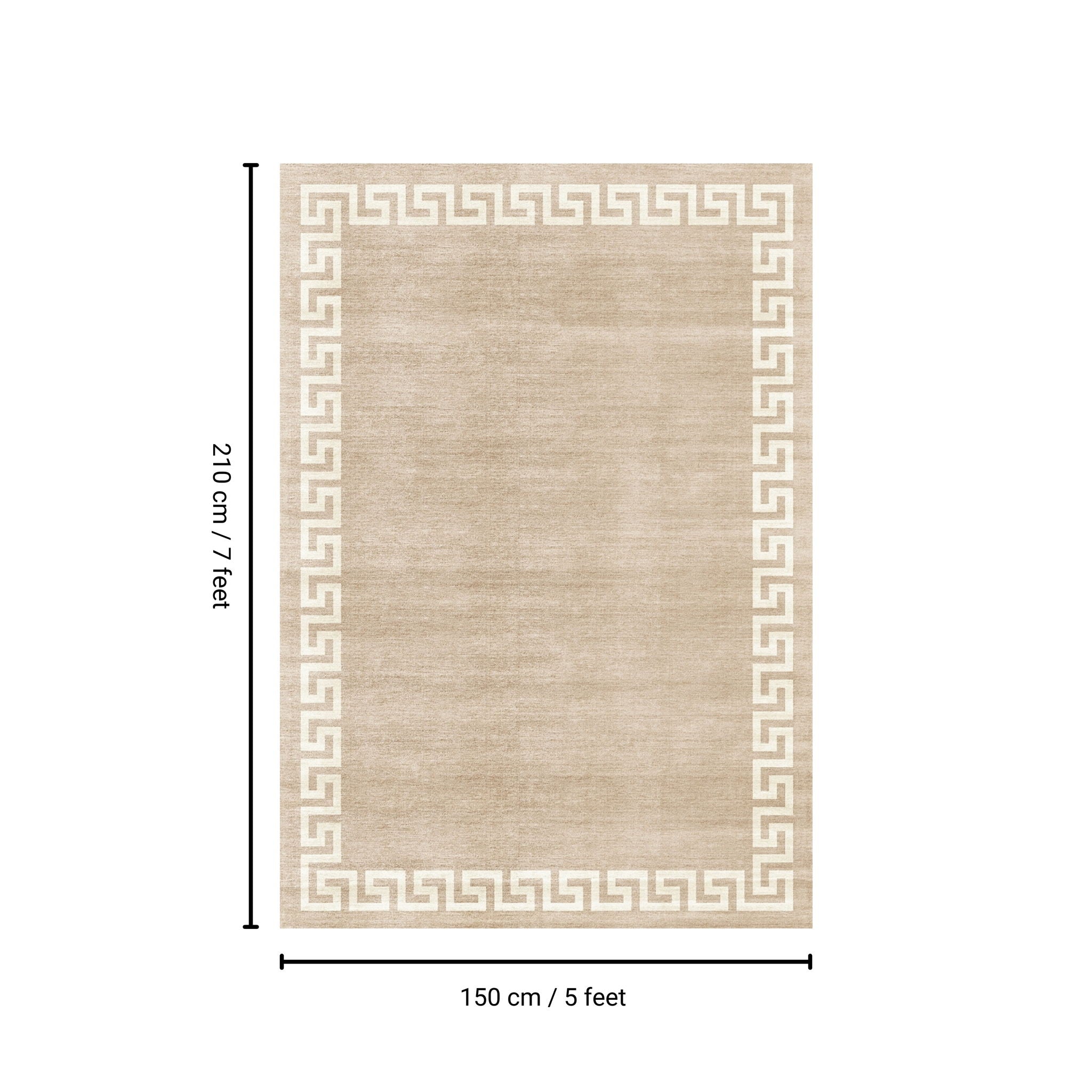 Toucan - 5' X 7' Washable Non - Slip Area Rug - Beige by HouseOfZazla