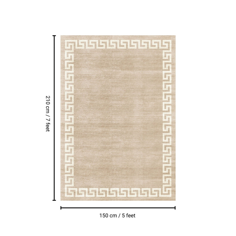 Toucan - 5' X 7' Washable Non - Slip Area Rug - Beige by HouseOfZazla