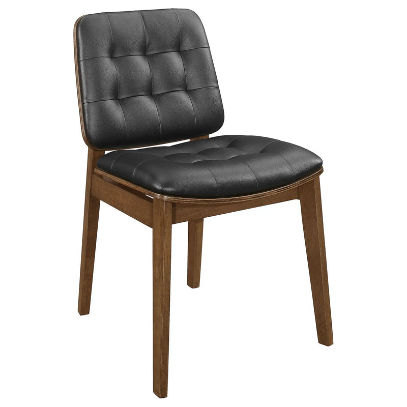 Paxton 5-piece Round Glass Top Dining Table Set Brown by Unique Piece Furniture