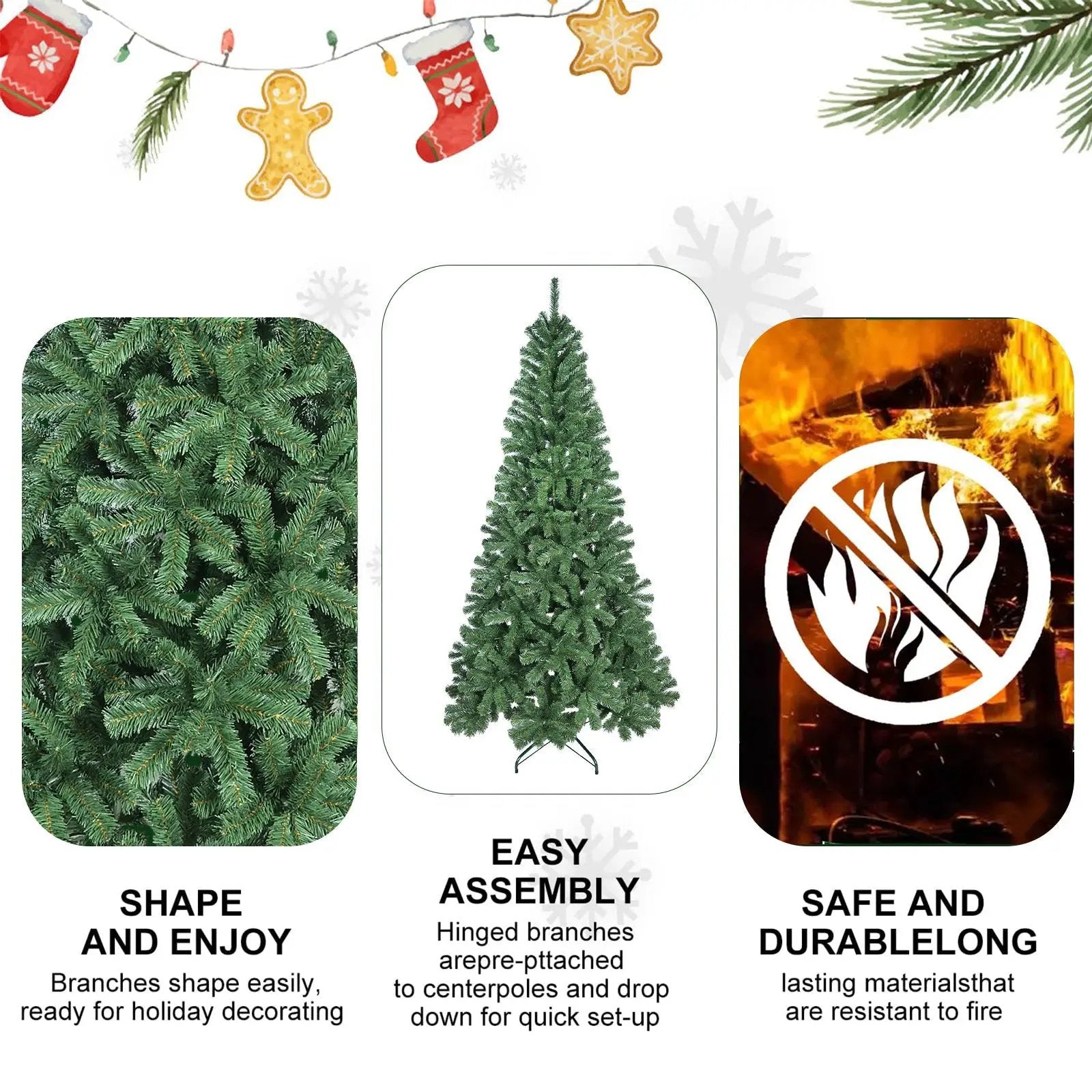 5FT Artificial Christmas Tree with 344 PVC Tips by HouseOfZazla