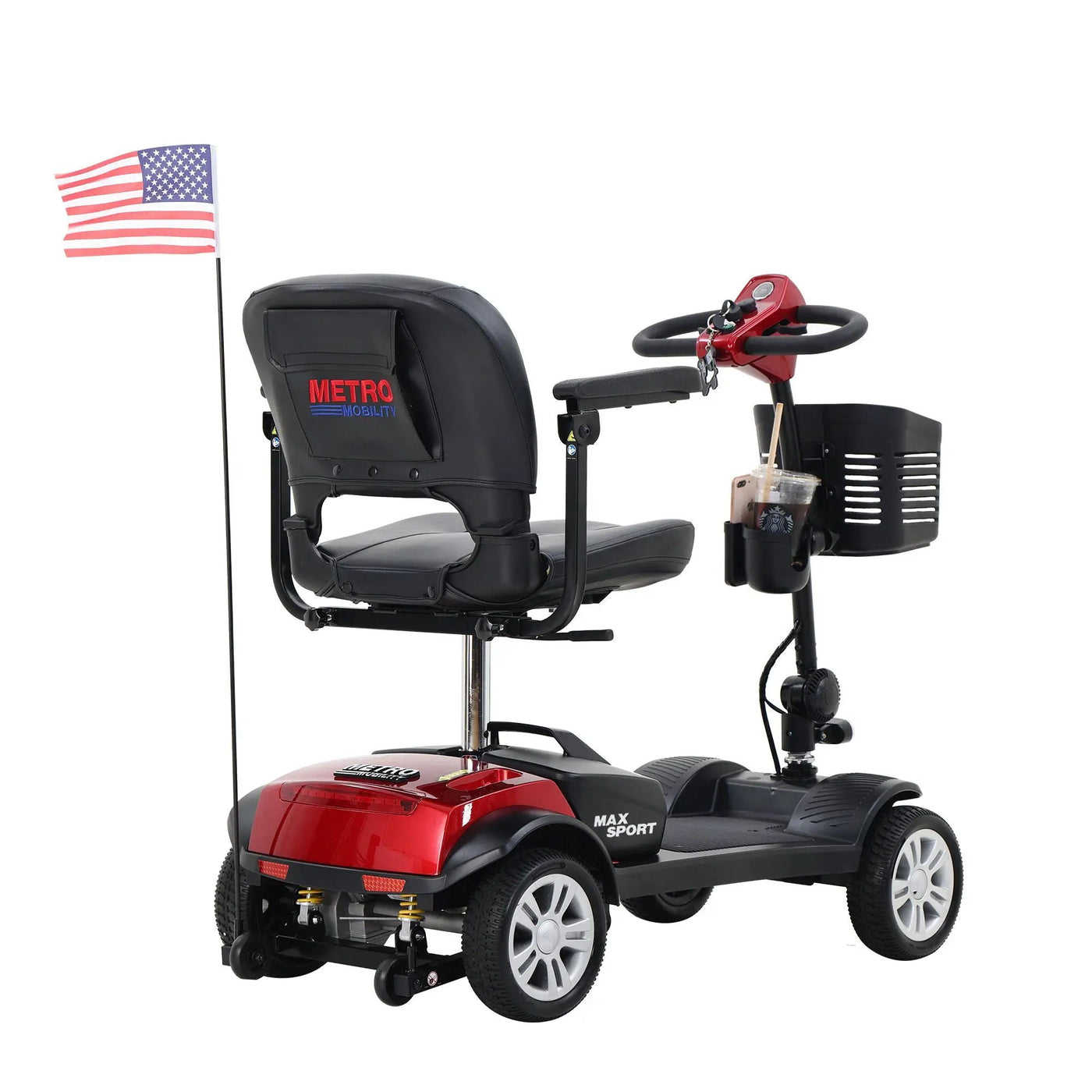 Max Sport - 4 Wheels Outdoor Compact Mobility Scooter With 2 Pieces X 12Ah Lead Acid Battery by HouseOfZazla