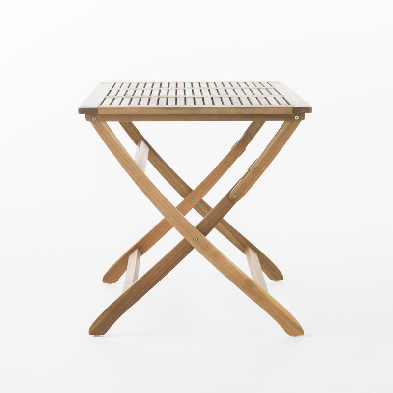 Blissique Outdoor Foldable Wood Dining Table With Slat Design by HouseOfZazla