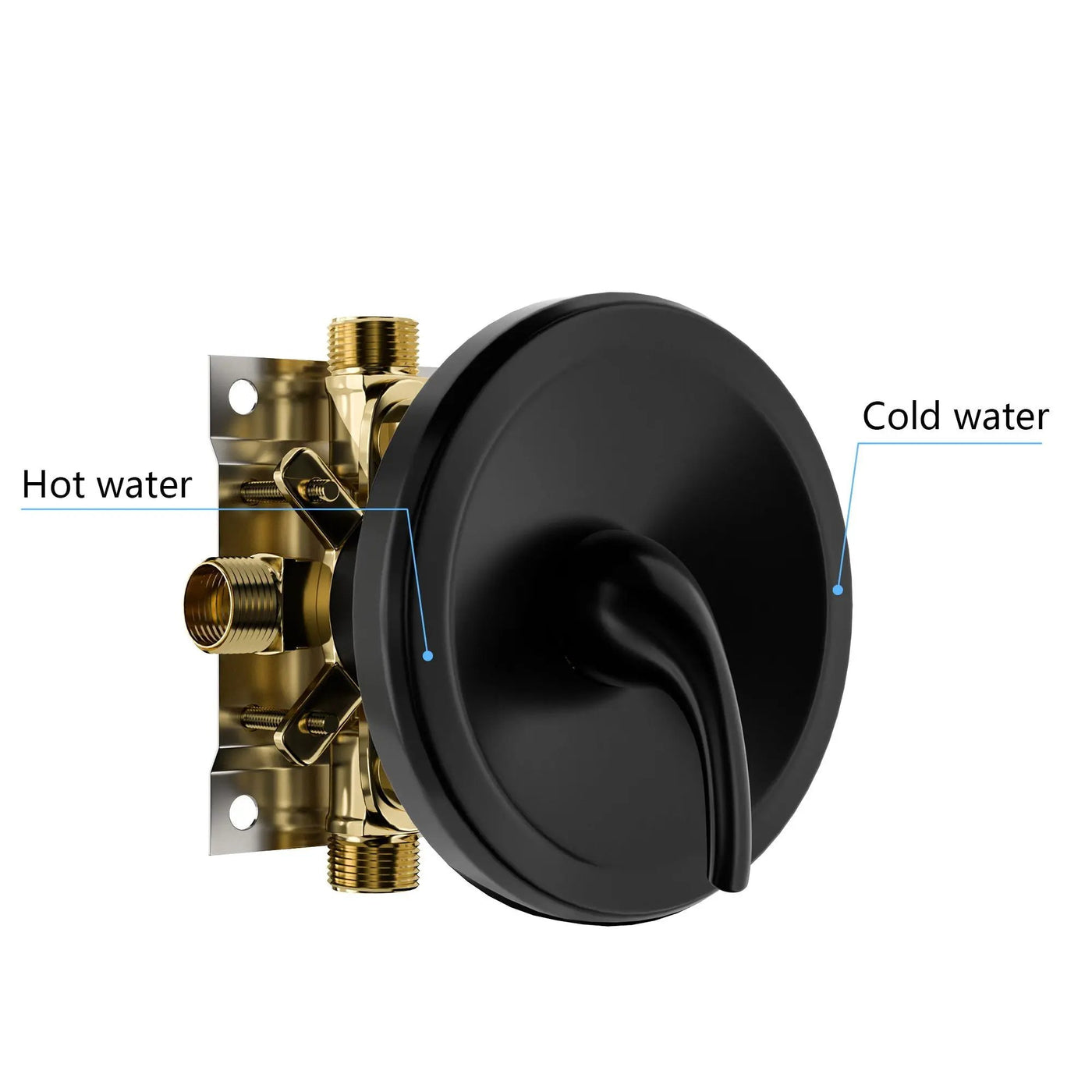 10" Round Rain Shower Head System With Waterfall Tub Spout, Wall Mounted, Stainless Steel by HouseOfZazla