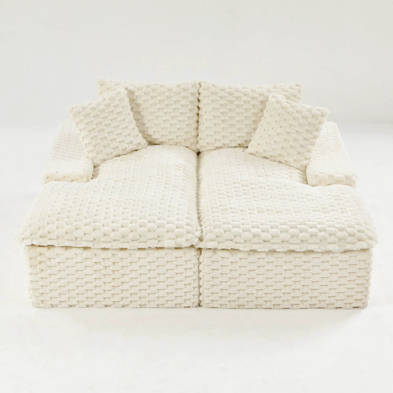 Double Chaise Lounge With Full Compressed Sponge by HouseOfZazla