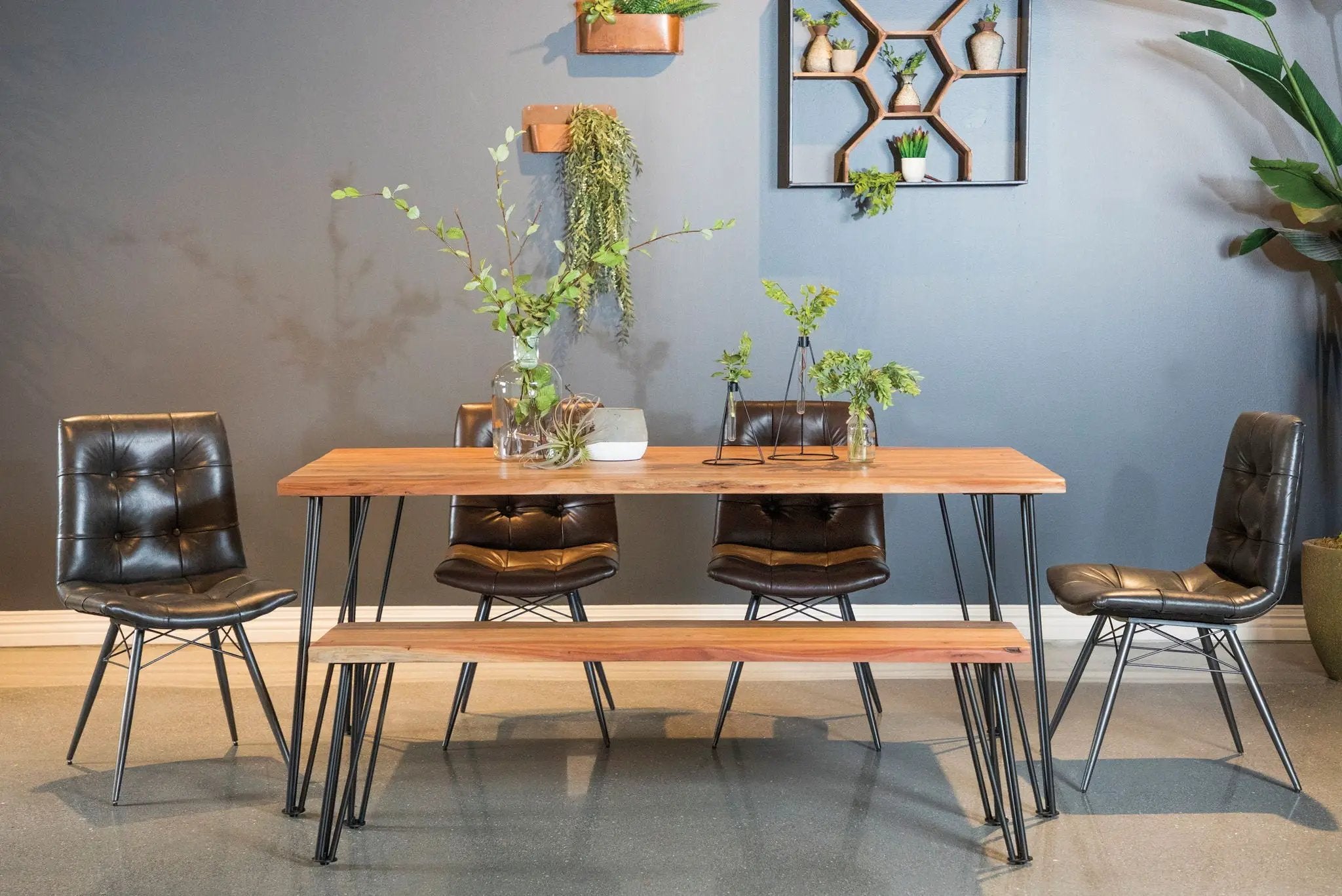 Sherman 71-inch Live Edge Dining Table Natural Acacia by Unique Piece Furniture