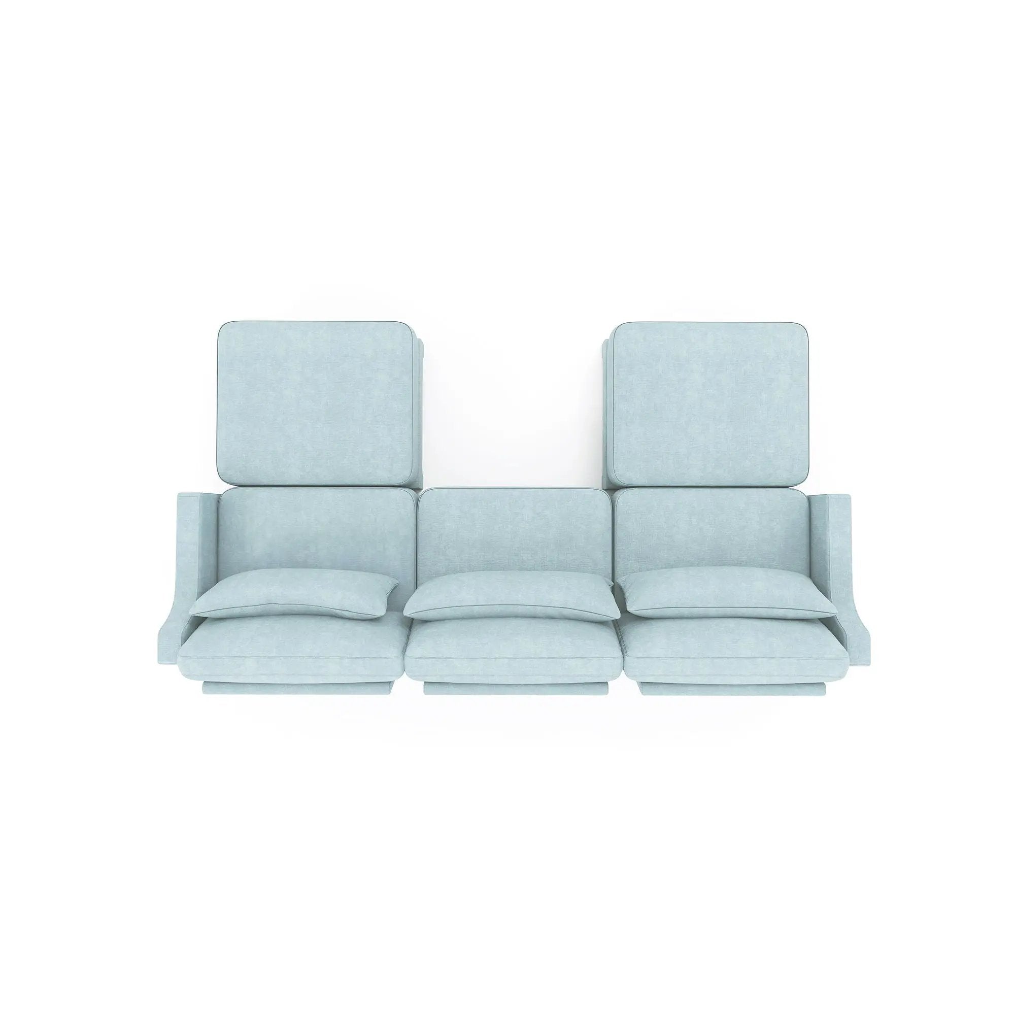 Stylish Sofa With Ottoman And Lumbar Pillows, Ergonomic Design by HouseOfZazla