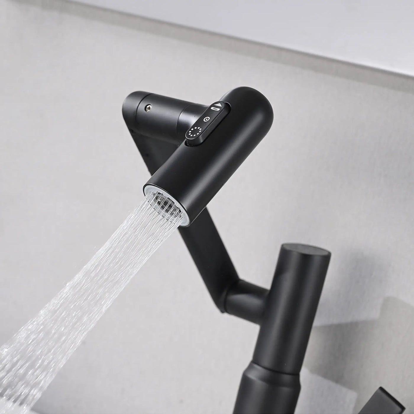 Bathroom Sink Faucet With Spray Function And Temperature Display, Anti Skid Switch, 360 Degree Rotary by HouseOfZazla