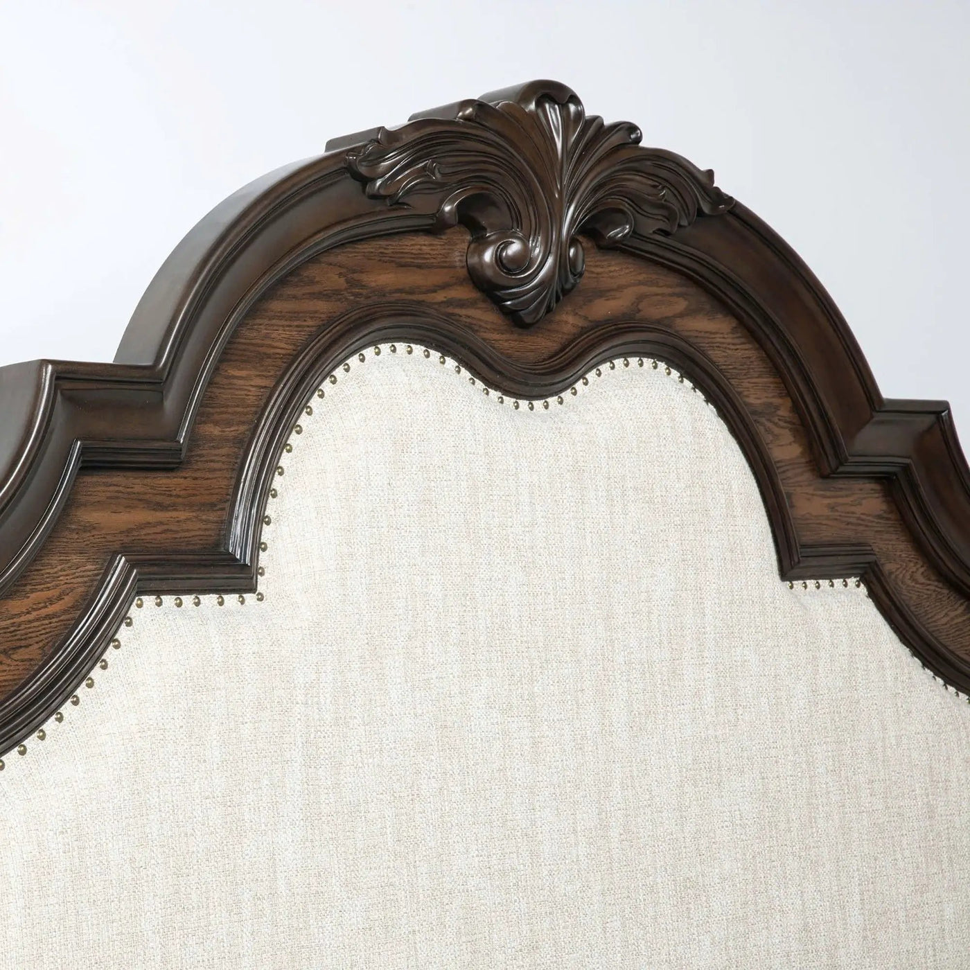 Traditional Style Upholstered Headboard Panel Bed by HouseOfZazla
