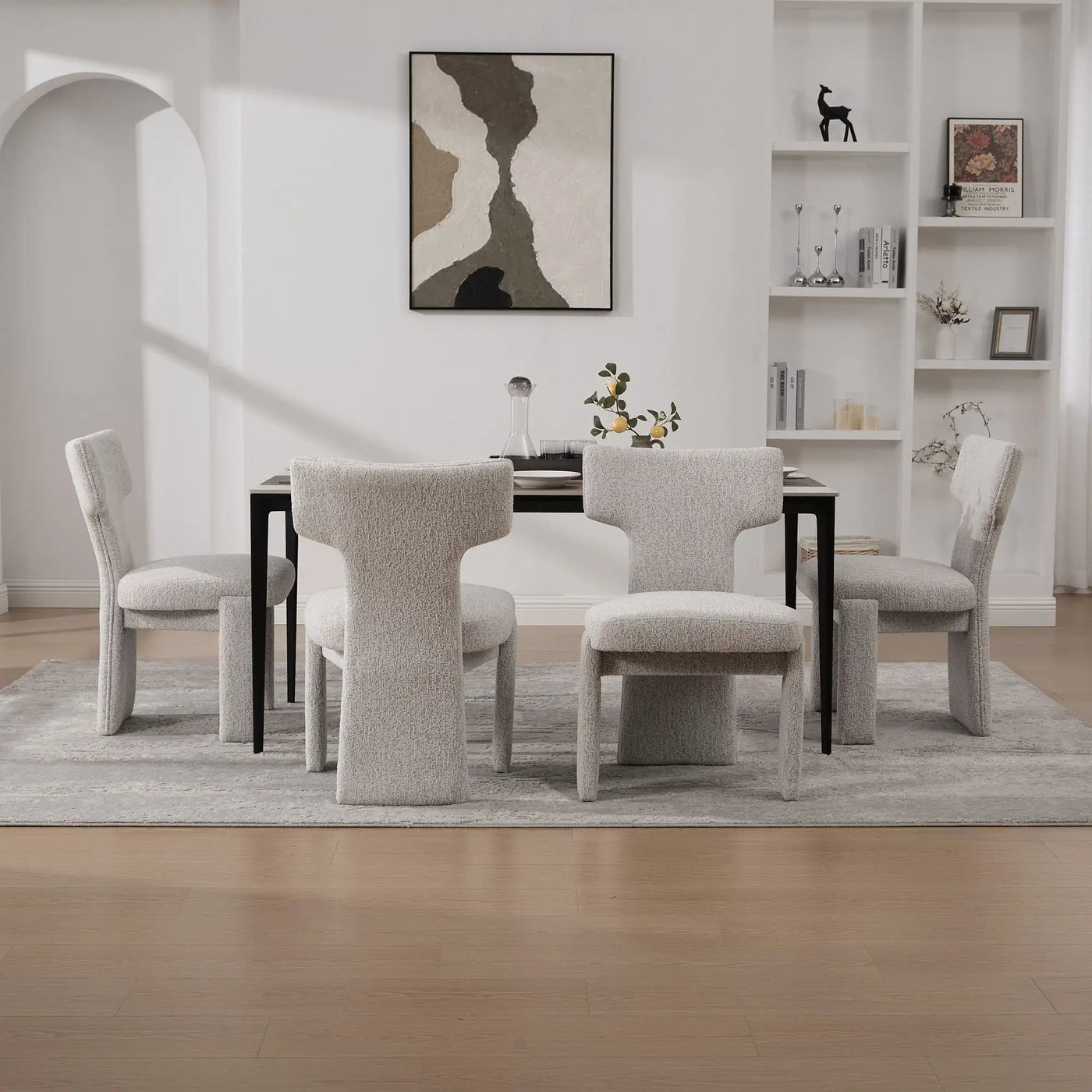 Armless Curved Back Accent Chairs by HouseOfZazla