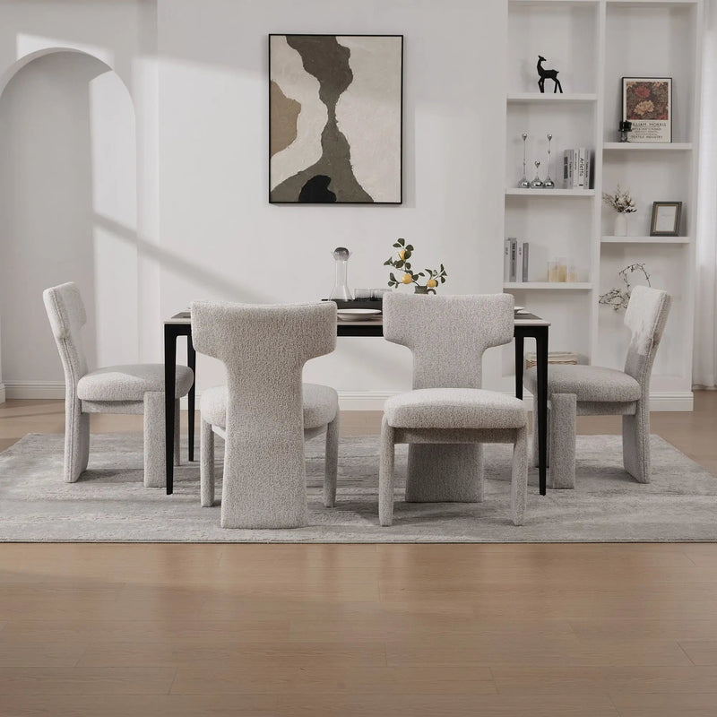 Armless Curved Back Accent Chairs